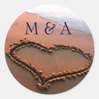 beach wedding  stickers