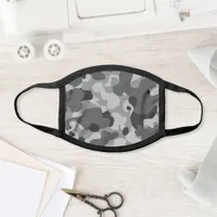 Camouflage Black and Gray Military Camo Pattern Face Mask