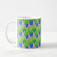 Aloe Very Plants with Purple Background Coffee Mug