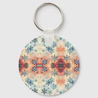 Vintage Snowflakes Pattern - Keychain