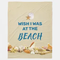 Sea Shells at the Beach Fleece Blanket