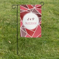 Elegant Geometrical Wedding Garden Flag