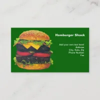 Double Deluxe Hamburger with Cheese Business Card