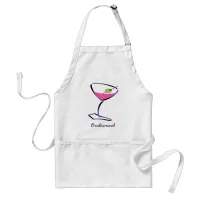 funky martini purple adult apron