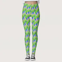 Aloe Vera Plants Pattern Textile Leggings