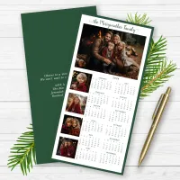 2024 Green Simple Modern Holiday Photo Calendar