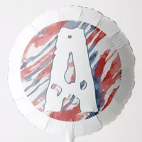 Watercolor Abstract US Flag 'U' for 4th of July Balloon