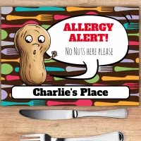 Nut allergy table mat dinner allergic nuts peanuts