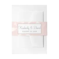 Blooming Blush Floral Wedding  Invitations Invitation Belly Band