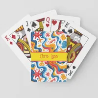 Mod Abstract Beach Theme with Starfish Poker Cards