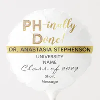 Gold Doctorate PhD Graduation Ceremony Party Balloon