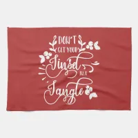 dont get your tinsel in a tangle christmas kitchen towel