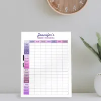 Functional Purple and Pink Weekly Schedule Planner Dry Erase Board