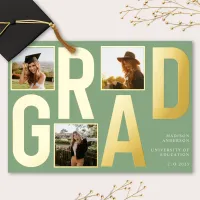 Sage Grad | Modern Photo Typography Announcement