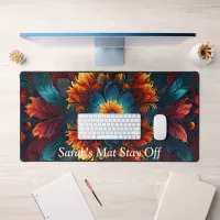 Kaleidoscope Dreams Colorful and Hypnotic  Desk Mat