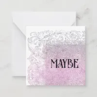 *~*  MAYBE  Relationship AP63 Flat Note Card