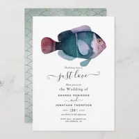 Gothic Fish Wedding Invitation