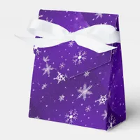 White Snowflakes Blue-Purple Tent with Ribbon Box