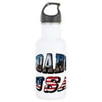 Idaho Picture State and Flag USA Text Water Bottle