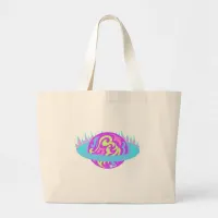 Flaming Saturn! Large Tote Bag