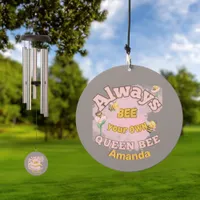 Monogram Always bee your own Queen Bee -grey | Wind Chime