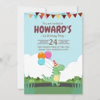 Minimalist Dino Birthday, Kids Birthday Invitation