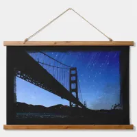 Golden Gate Bridge Photo Edit - Rainy Night Hanging Tapestry