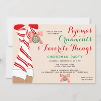 Pajama Favorite Things Christmas Gift Secret Santa Invitation