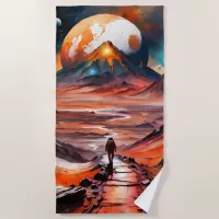 Out of this World - The Path Ahead Beach Towel