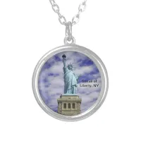 Statue of Liberty, Ellis Island, New York Silver Plated Necklace