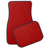 Mosaic Solid Red Textured Pattern Car Floor Mat