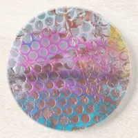 Colorful Dot Abstract Drink Coaster