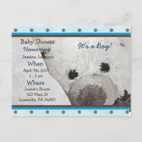 Baby Boy Teddy Bear Baby Shower Invitation