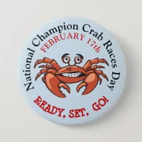 National Champion Crab Races Day Button