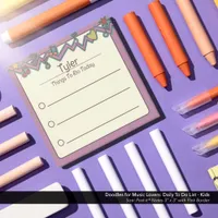 Doodles for Music Lovers: To Do List for Kids Post-it Notes