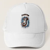 Urban Graffiti Monogram "J" Customizable Trucker Hat