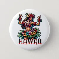 Hawaii | Hawaiian Hula Dancer  Button