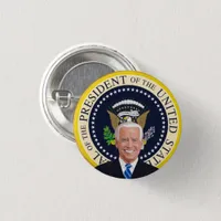 potus joe biden presidential seal pin-back button