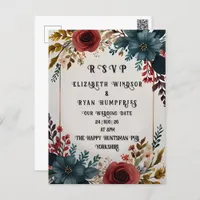 Blossoms of Love" Wedding Invitation Collection Po Postcard