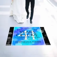 Elegant 41st Blue Topaz Wedding Anniversary Floor Decals