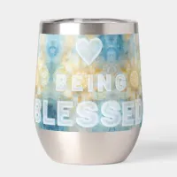 *~* Being Blessed Mandala AP2 Thermal Wine Tumbler