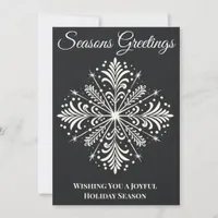 Merry Christmas Unique Chalkboard Snowflake  Holiday Card