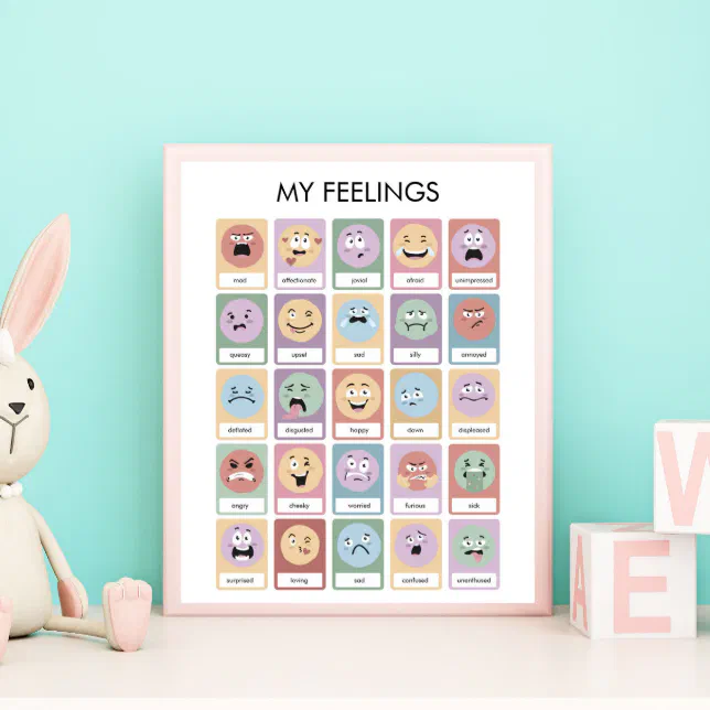 Rainbow Feelings Emotions Classroom Decor