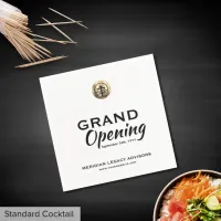 Grand Opening Launch Event Napkins with Logo