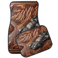 Classic Muscle Car in Dreamy Nature Car Floor Mat