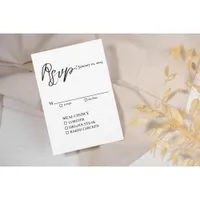 Simple Elegant Modern Classic RSVP Card