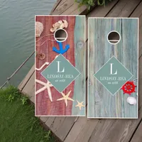 Nautical Beach House Cornhole Set