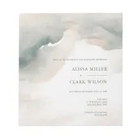 Moody Watercolor Painterly Abstract Wedding Invite Notepad