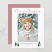 Budget Minimalist Modern Christmas Photo Holiday