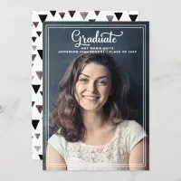 Classy Modern Stylish Elegant Photo Graduation Invitation